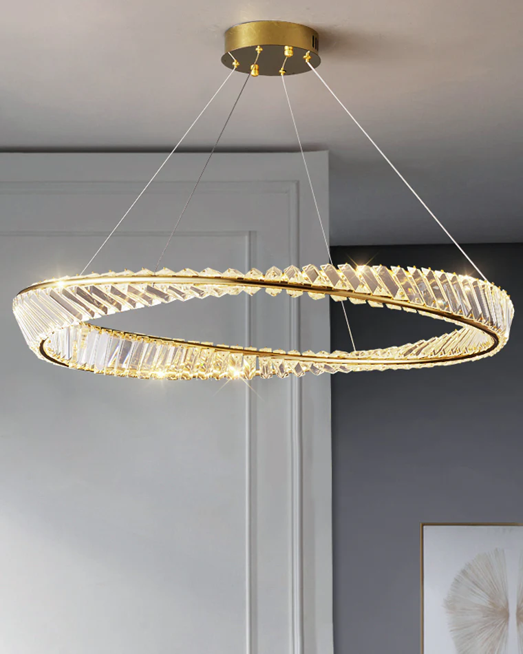 WOMO Möbius Crystal Prism Circular Chandelier-WM2191 - Image 10