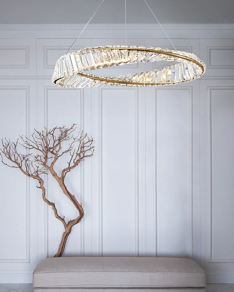 WOMO Möbius Crystal Prism Circular Chandelier-WM2191 - Image 12
