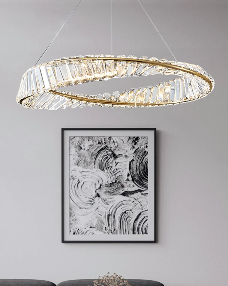 WOMO Möbius Crystal Prism Circular Chandelier-WM2191 - Image 26