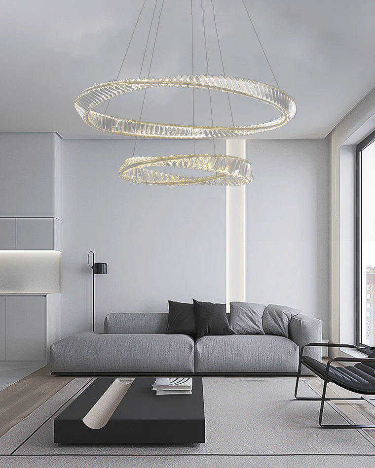 WOMO Möbius Crystal Prism Circular Chandelier-WM2191 - Image 51