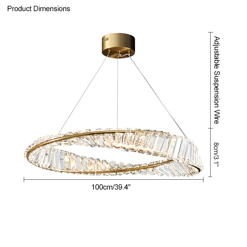 WOMO Möbius Crystal Prism Circular Chandelier-WM2191 - Image 73
