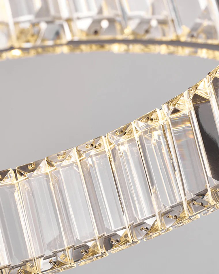 WOMO 2 Tier Circular Crystal Chandelier-WM2192 - Image 20