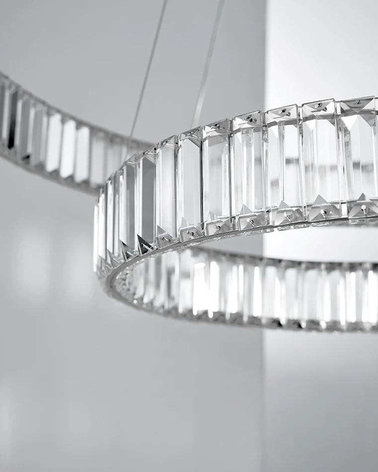 WOMO 2 Tier Circular Crystal Chandelier-WM2192 - Image 21