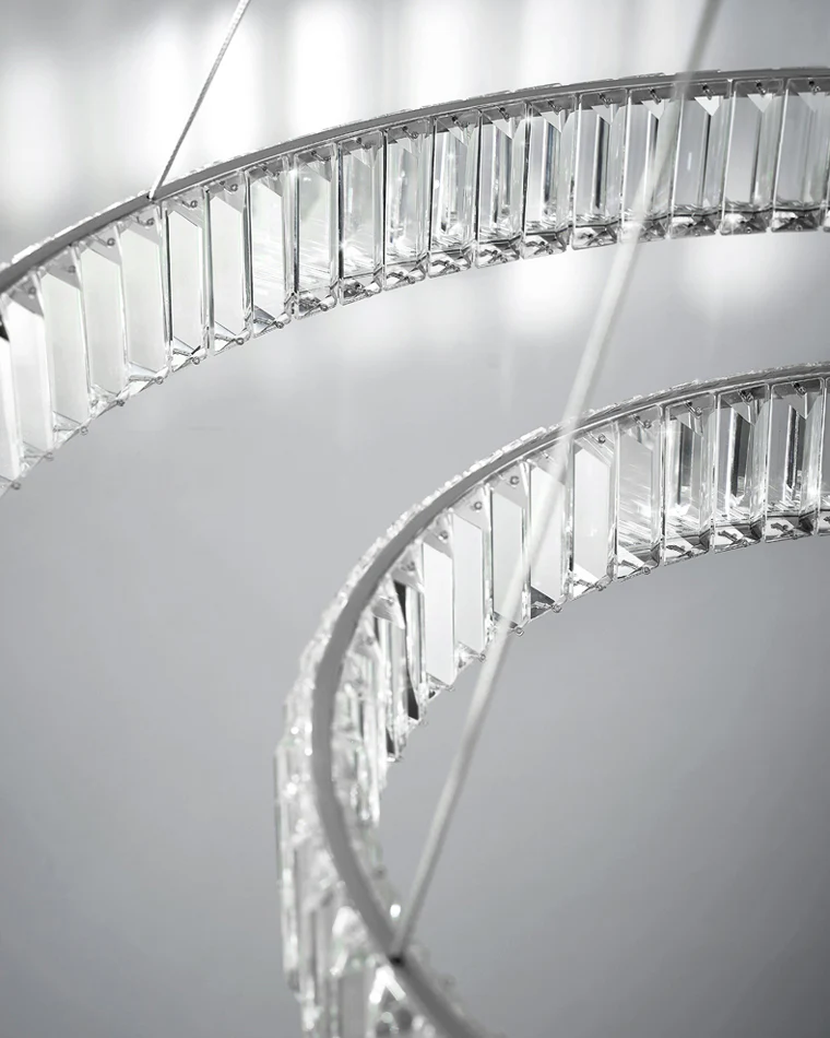 WOMO 2 Tier Circular Crystal Chandelier-WM2192 - Image 23