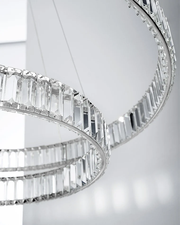 WOMO 2 Tier Circular Crystal Chandelier-WM2192 - Image 29