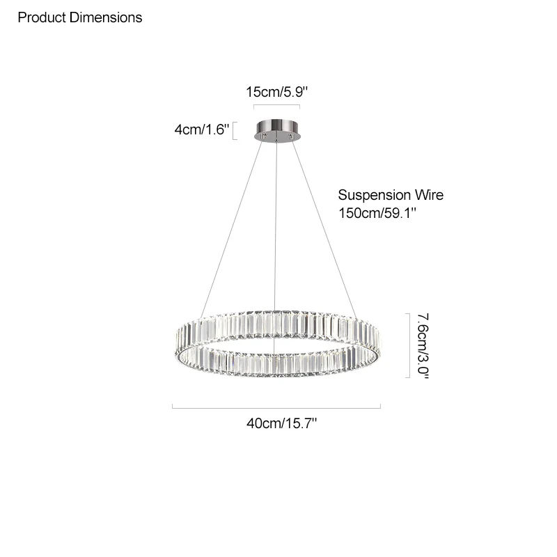 WOMO 2 Tier Circular Crystal Chandelier-WM2192 - Image 37