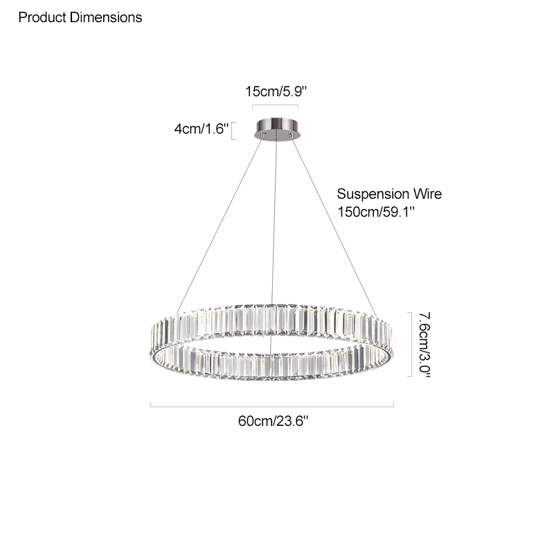 WOMO 2 Tier Circular Crystal Chandelier-WM2192 - Image 38