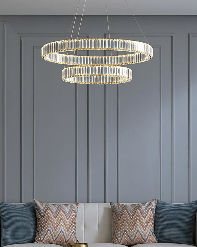 WOMO 2 Tier Circular Crystal Chandelier-WM2192 - Image 5
