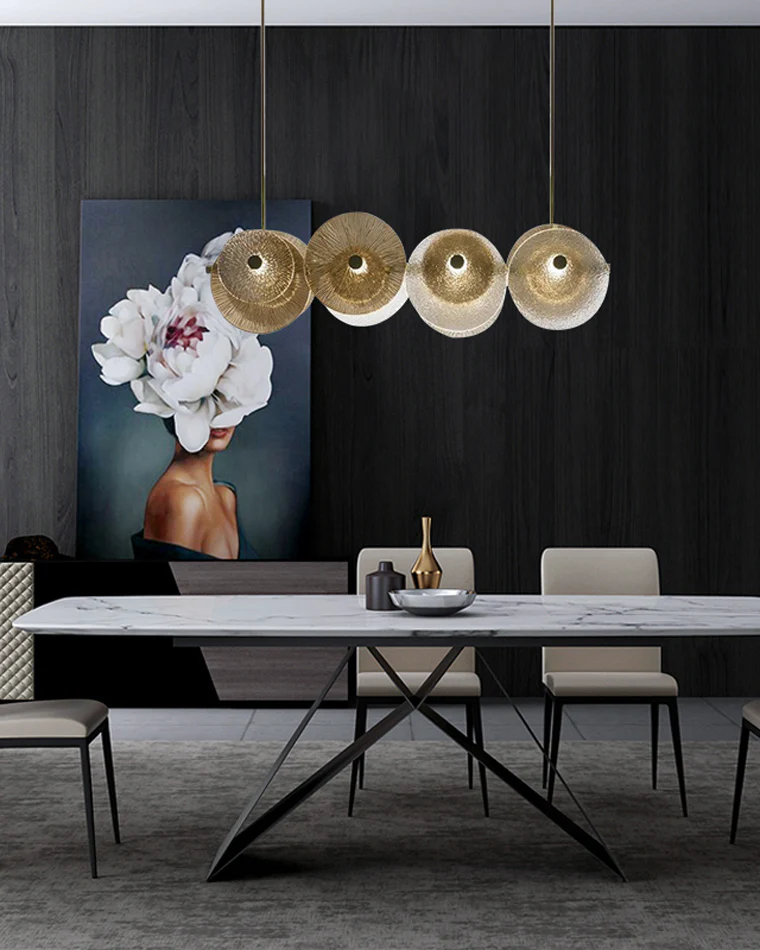 WOMO Textured Glass Disc Chandelier-WM2194 - Image 15