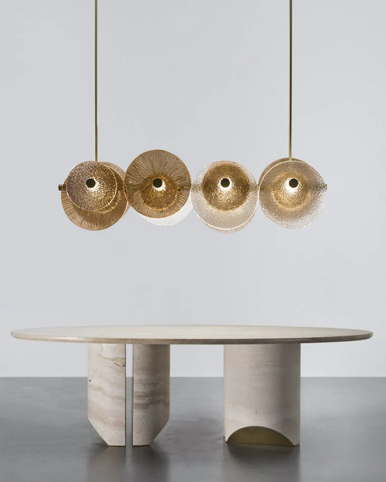 WOMO Textured Glass Disc Chandelier-WM2194 - Image 9