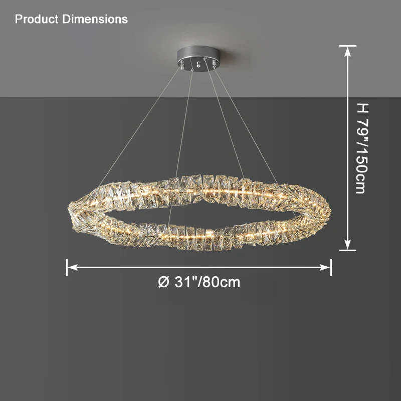 WOMO Crystal Ring Led Chandelier-WM2581 - Image 15