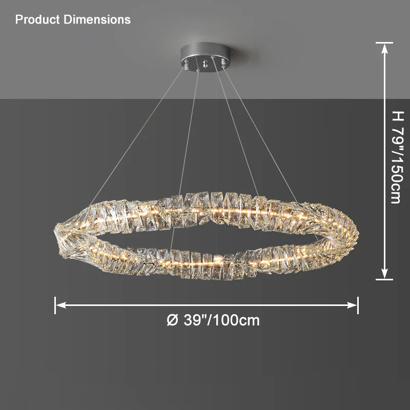 WOMO Crystal Ring Led Chandelier-WM2581 - Image 17