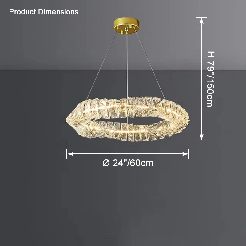 WOMO Crystal Ring Led Chandelier-WM2581 - Image 19