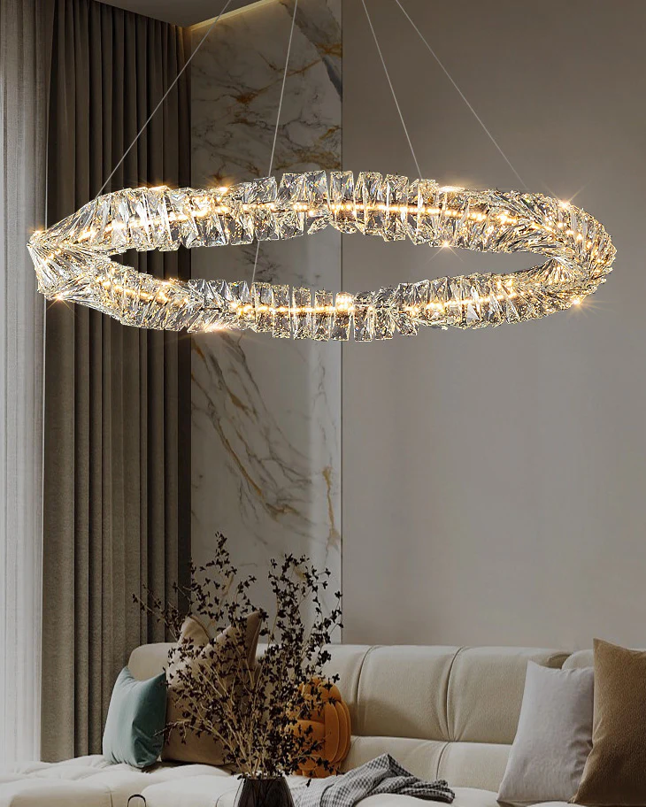 WOMO Crystal Ring Led Chandelier-WM2581 - Image 2