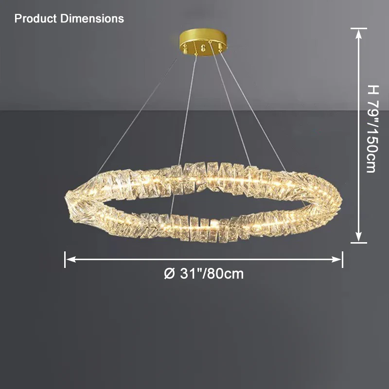 WOMO Crystal Ring Led Chandelier-WM2581 - Image 21