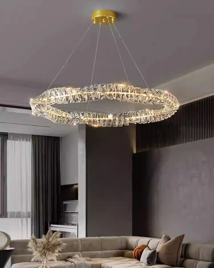 WOMO Crystal Ring Led Chandelier-WM2581 - Image 3