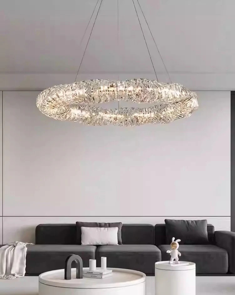 WOMO Crystal Ring Led Chandelier-WM2581 - Image 4