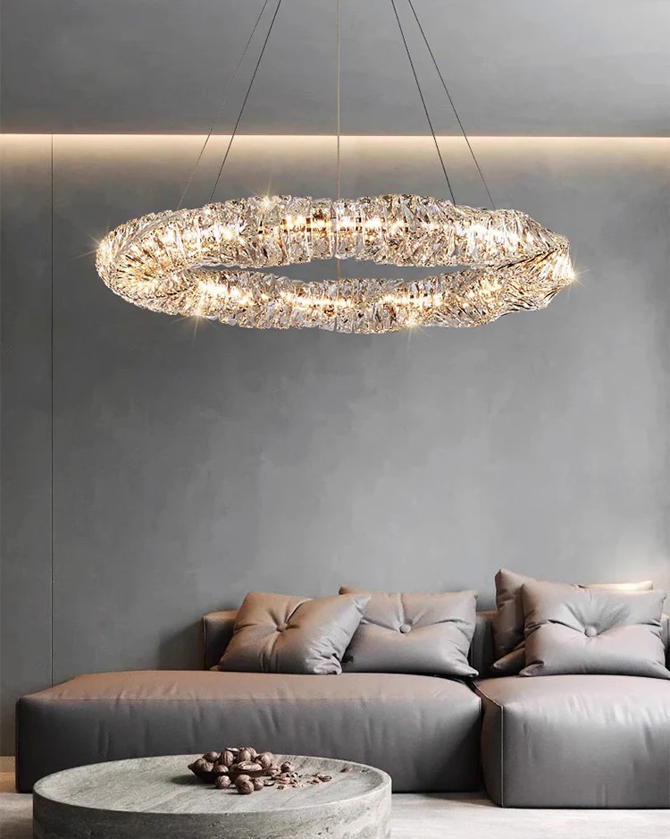 WOMO Crystal Ring Led Chandelier-WM2581 - Image 6