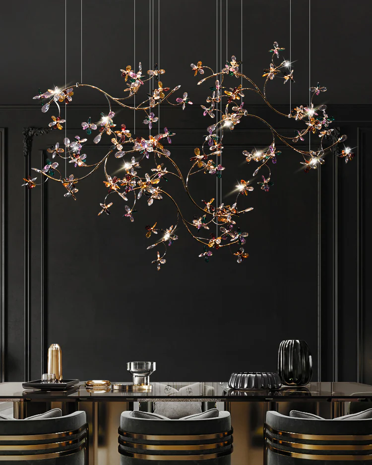 WOMO Crystal Flower Branch Chandelier-WM3011 - Image 3