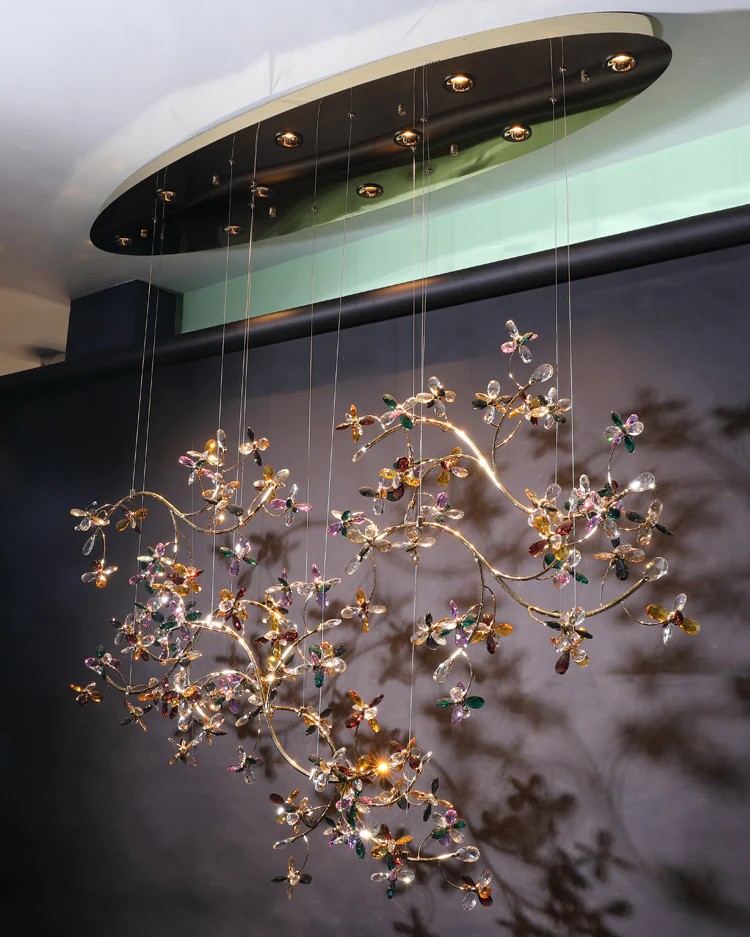 WOMO Crystal Flower Branch Chandelier-WM3011 - Image 4