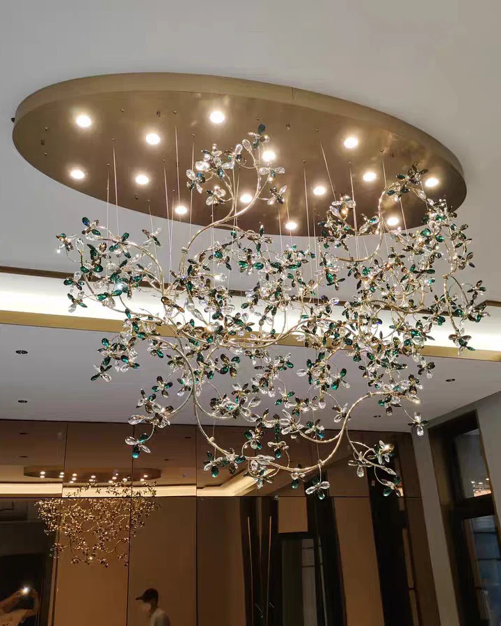 WOMO Crystal Flower Branch Chandelier-WM3011 - Image 5