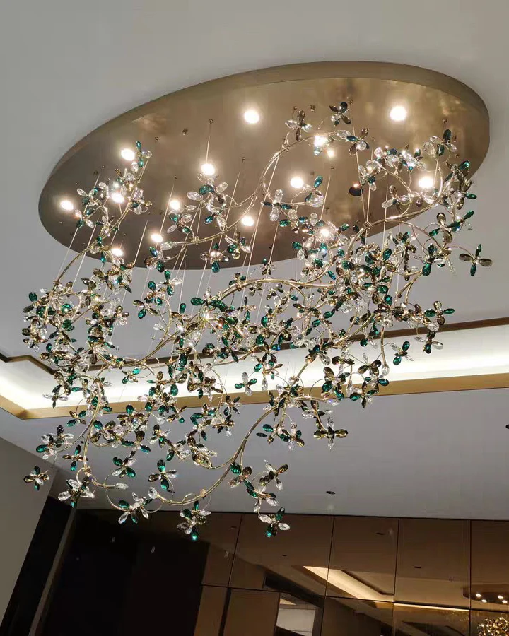 WOMO Crystal Flower Branch Chandelier-WM3011 - Image 6