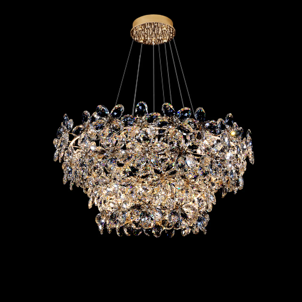 WOMO Crystal Flower Chandelier-WM3057 - Image 10