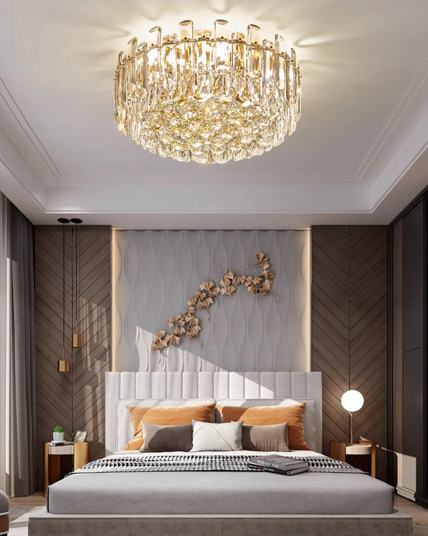 WOMO Crystal Flush Mount Ceiling Light-WM3041 - Image 5
