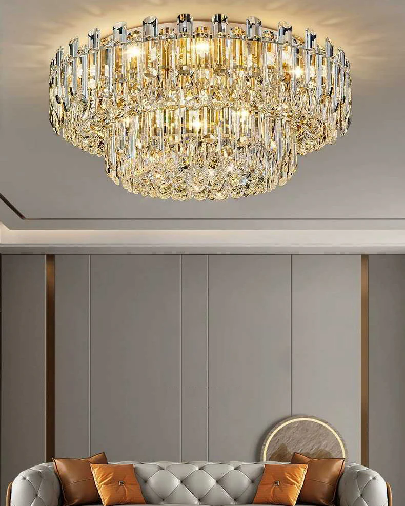 WOMO Crystal Flush Mount Ceiling Light-WM3041 - Image 6
