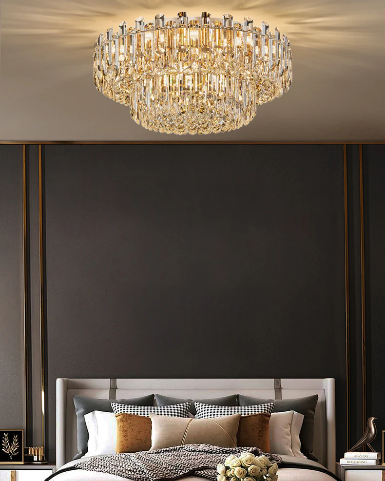 WOMO Crystal Flush Mount Ceiling Light-WM3041 - Image 7