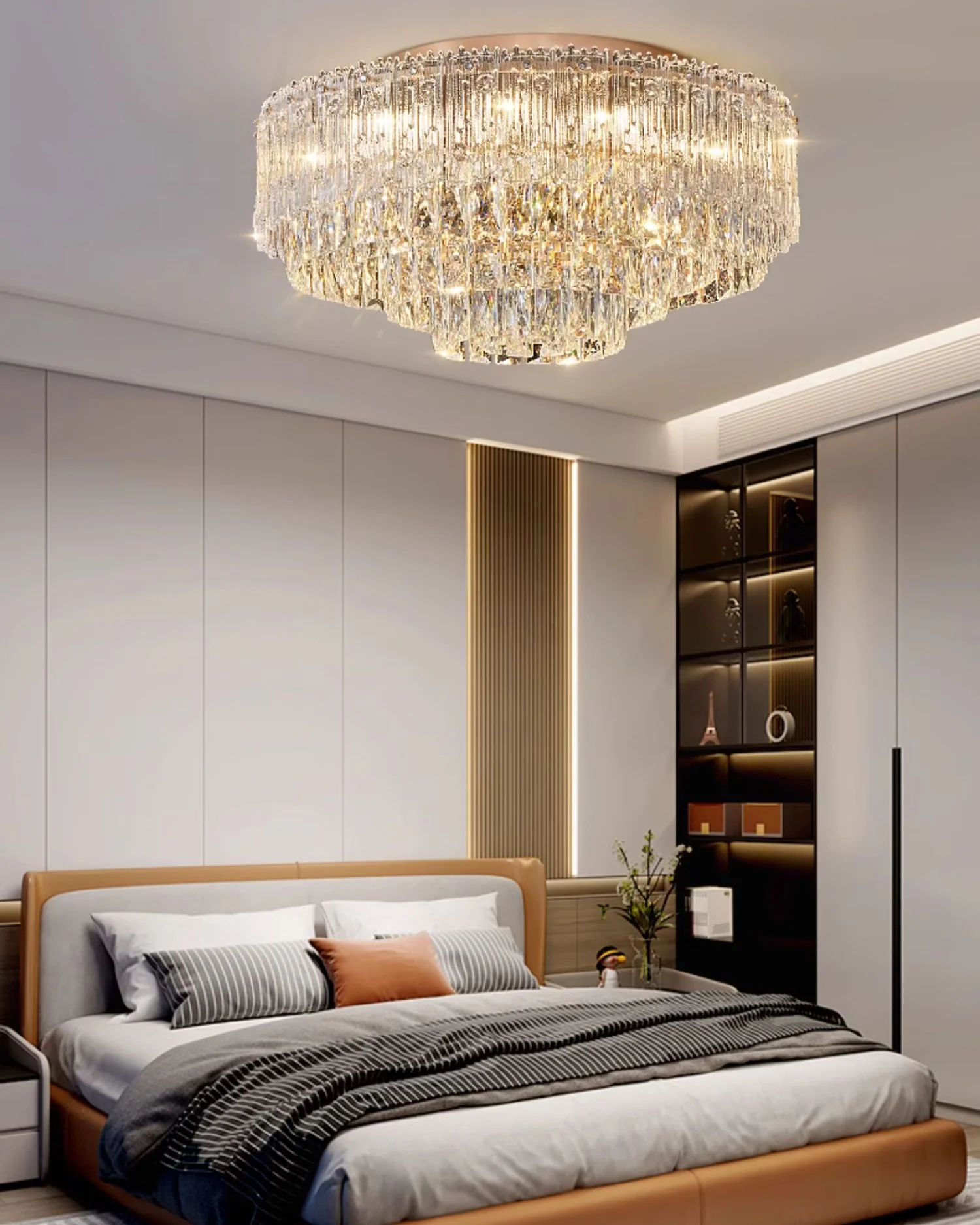 WOMO Crystal Flush Mount Ceiling Light-WM3042 - Image 3