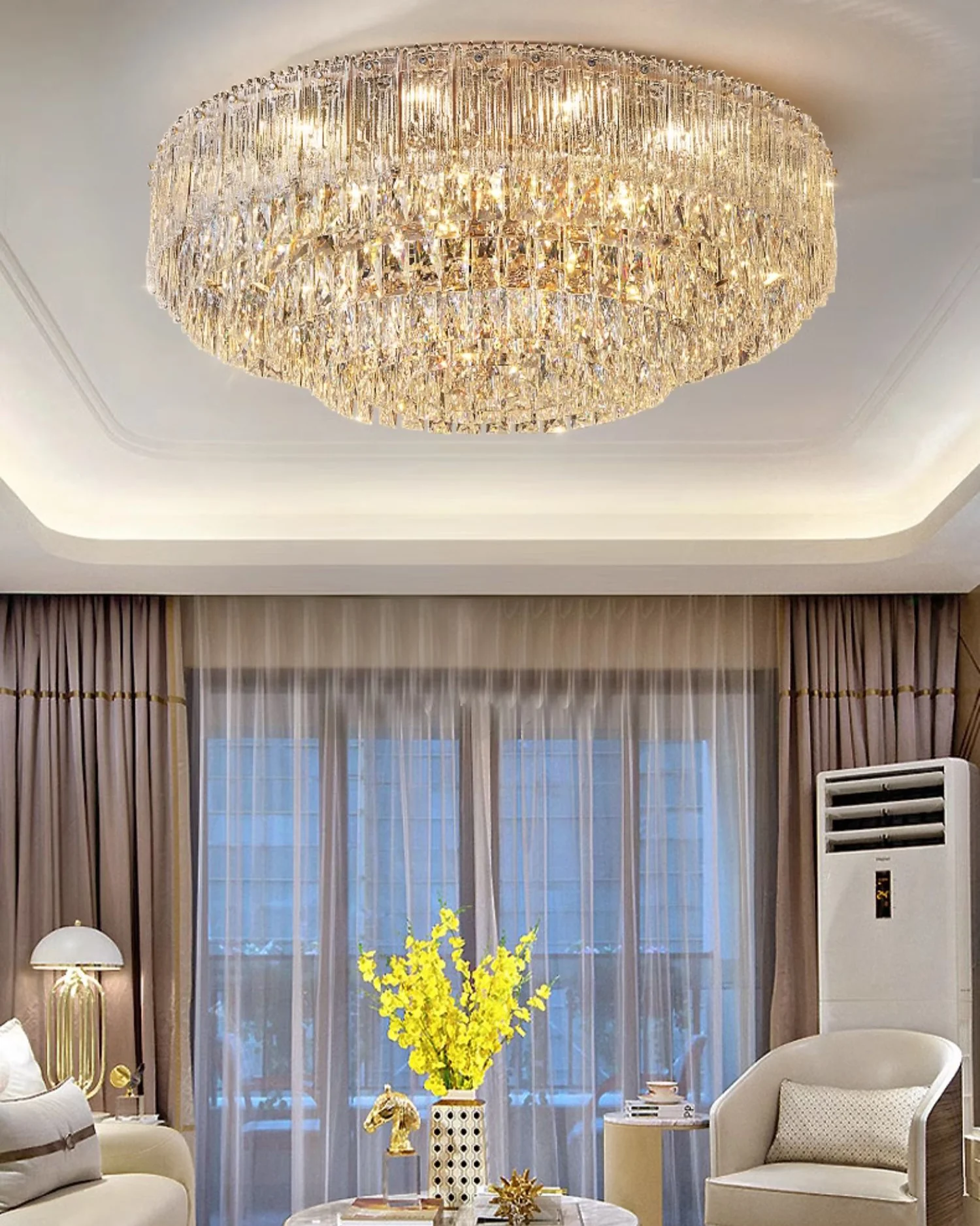 WOMO Crystal Flush Mount Ceiling Light-WM3042 - Image 5