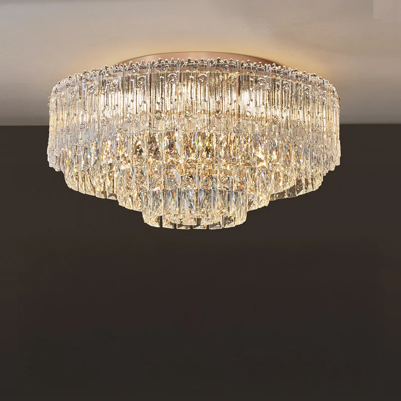 WOMO Crystal Flush Mount Ceiling Light-WM3042 - Image 9