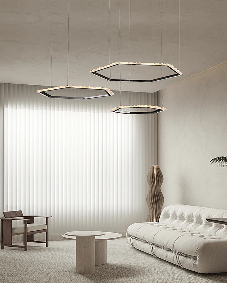WOMO Three Hexagon Crystal Chandelier-WM2711 - Image 5