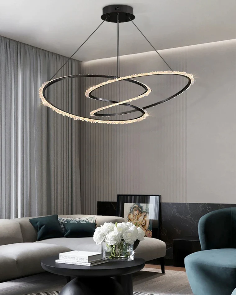 WOMO Infinity Crystal Chandelier-WM2714 - Image 7