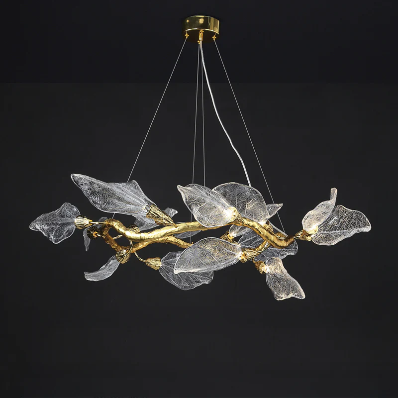 WOMO Crystal Leaf Branch Chandelier-WM3012 - Image 10