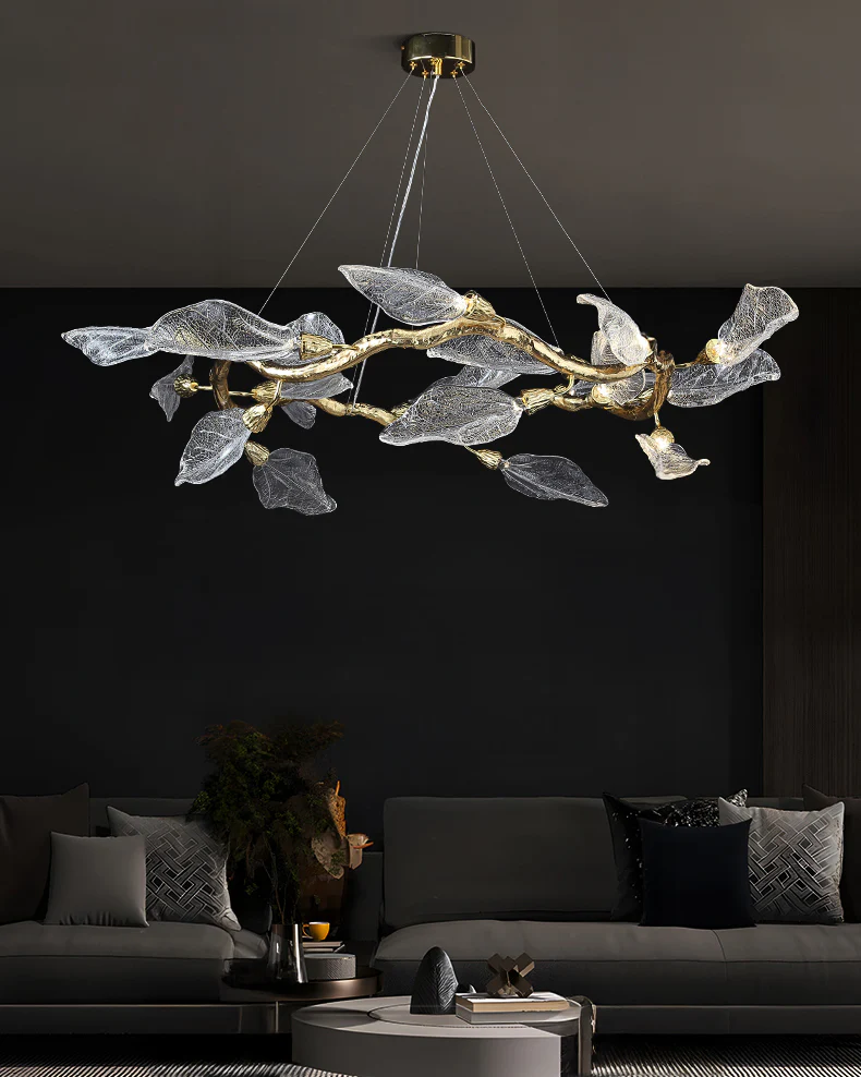 WOMO Crystal Leaf Branch Chandelier-WM3012 - Image 3