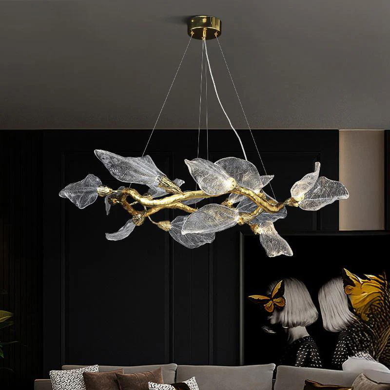 WOMO Crystal Leaf Branch Chandelier-WM3012 - Image 4