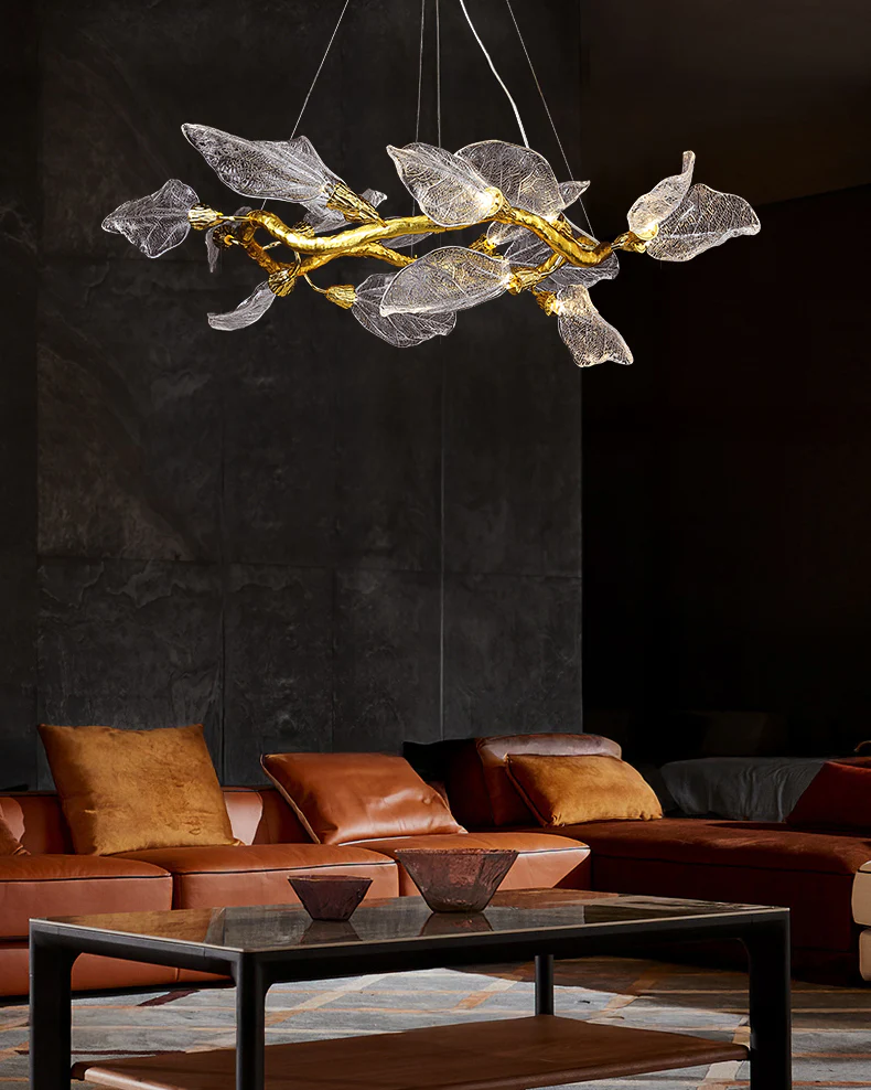 WOMO Crystal Leaf Branch Chandelier-WM3012 - Image 6