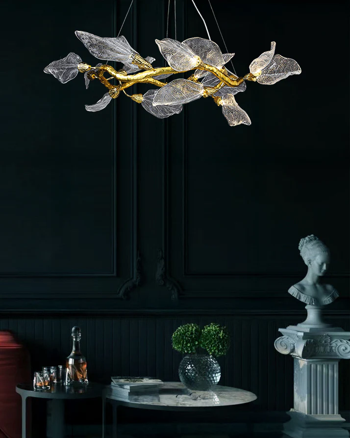 WOMO Crystal Leaf Branch Chandelier-WM3012 - Image 7