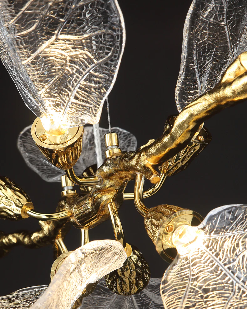 WOMO Crystal Leaf Branch Chandelier-WM3012 - Image 8