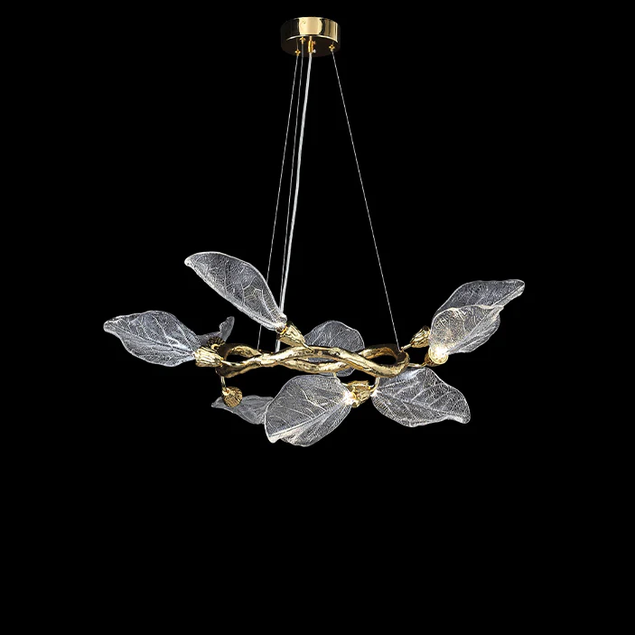 WOMO Crystal Leaf Branch Chandelier-WM3012 - Image 9