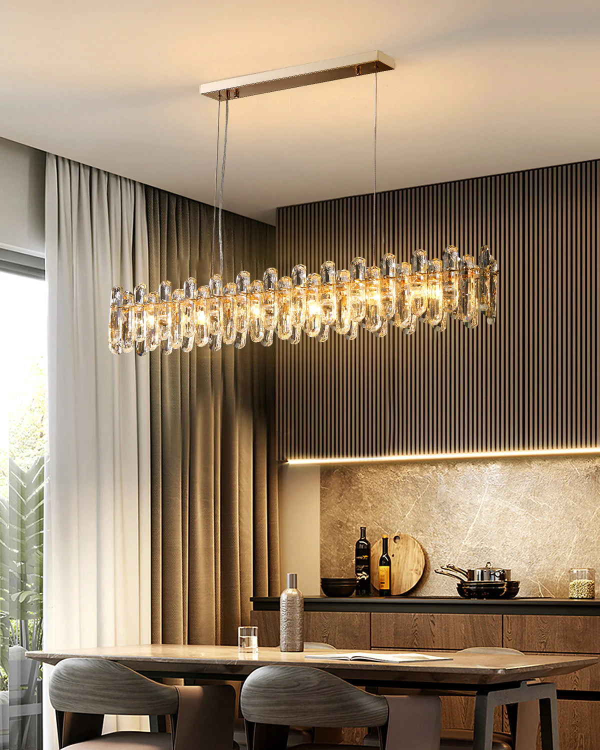 WOMO Crystal Linear Chandelier-WM2383 - Image 2