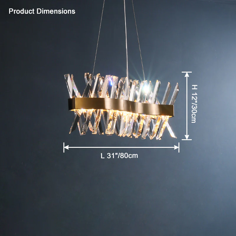 WOMO Crystal Prism Linear Chandelier-WM2360 - Image 12