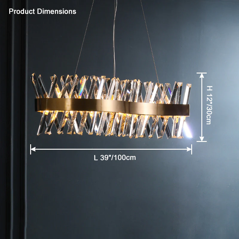 WOMO Crystal Prism Linear Chandelier-WM2360 - Image 8