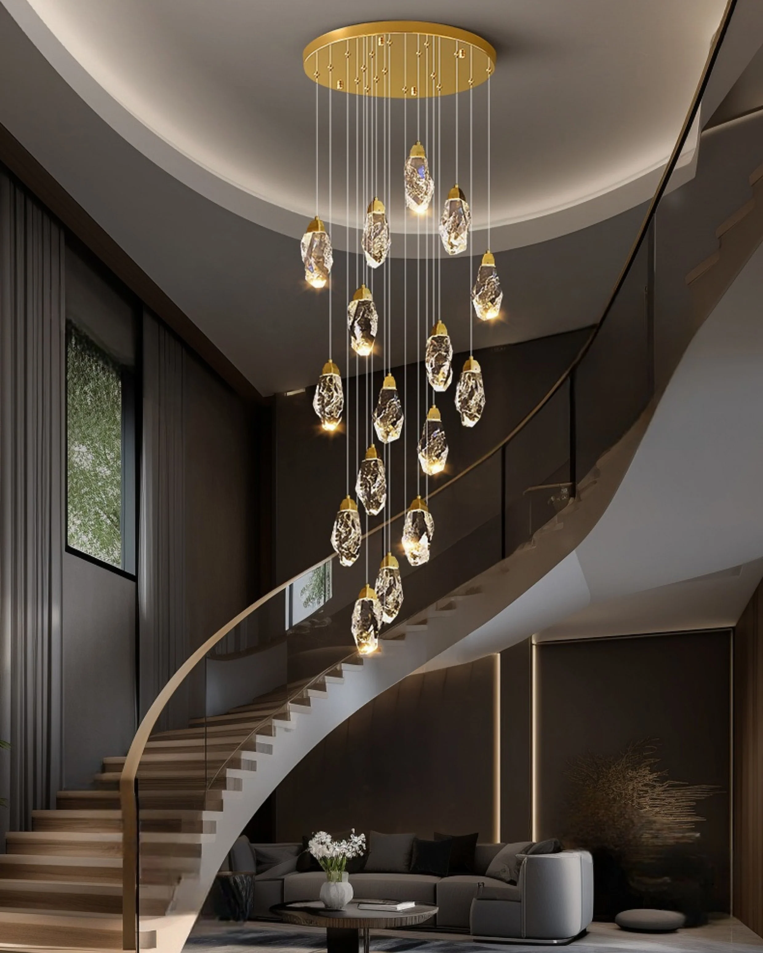 WOMO Crystal Raindrop Chandelier-WM3053 - Image 2