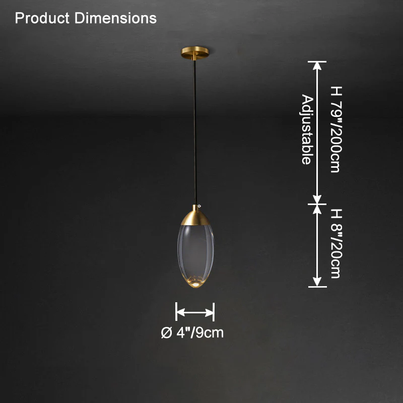WOMO Crystal Raindrop Pendant Light-WM2732 - Image 12