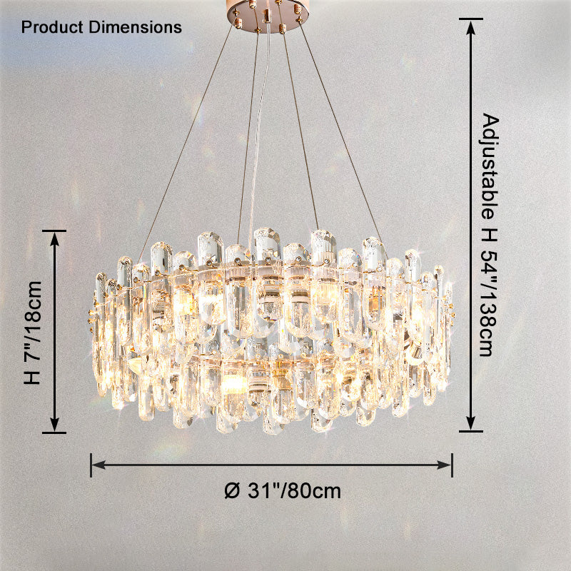 WOMO Crystal Round Chandelier-WM2406 - Image 11