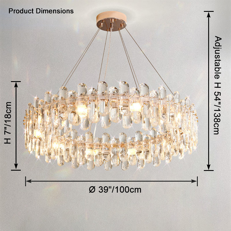 WOMO Crystal Round Chandelier-WM2406 - Image 13
