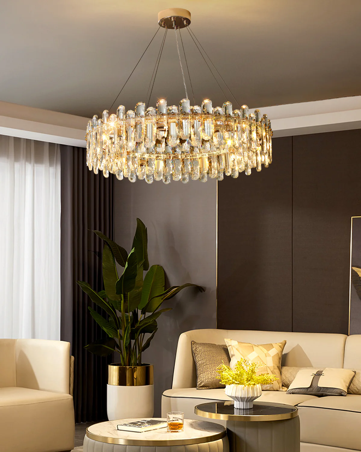 WOMO Crystal Round Chandelier-WM2406 - Image 3